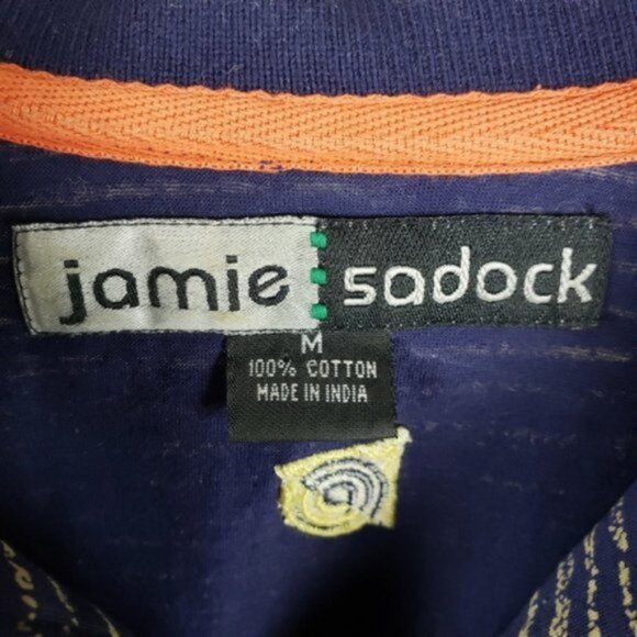 Vintage Jamie Sadock Golf Workout Performance Sport Top Front Zipper M - Picture 3 of 8